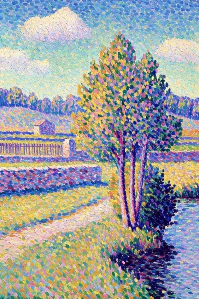 Ethereal Mosaic Impressionism style AI image example 2