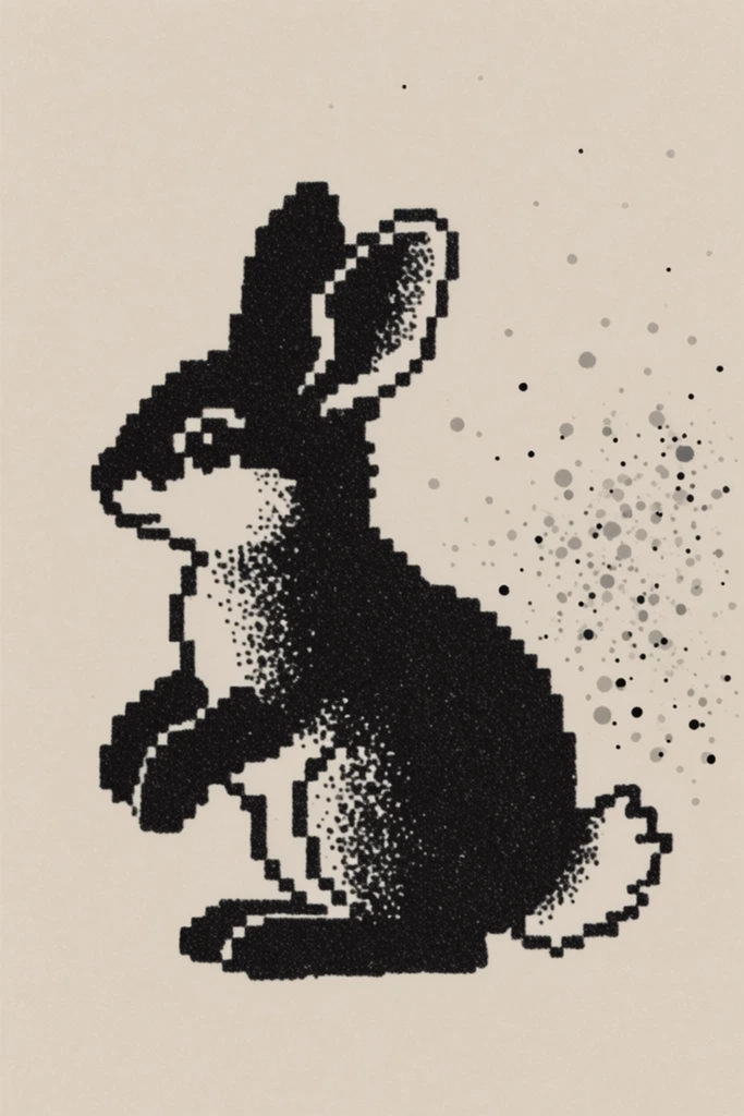 Raw Halftone Punk style AI image example 3