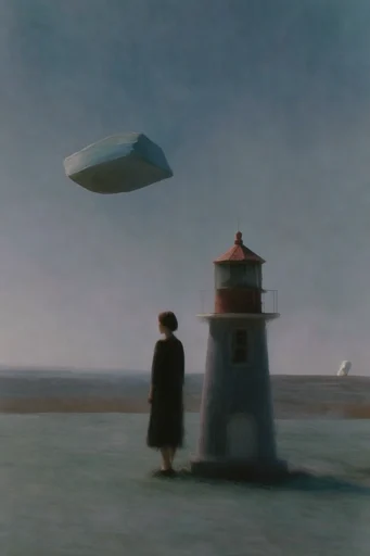 Muted Surrealist Minimalism style reference image — solitary subject