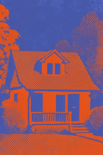 Tactile Risograph Duotone style AI image example 4