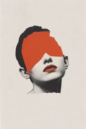 Crimson Tactile Minimalism moodboard — generate AI images in this style