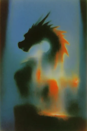 Ethereal Analog Dreamscape style reference image — motion blur silhouette