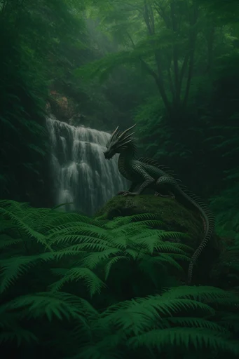 Surreal Verdant Geometry style reference image — moody natural lighting
