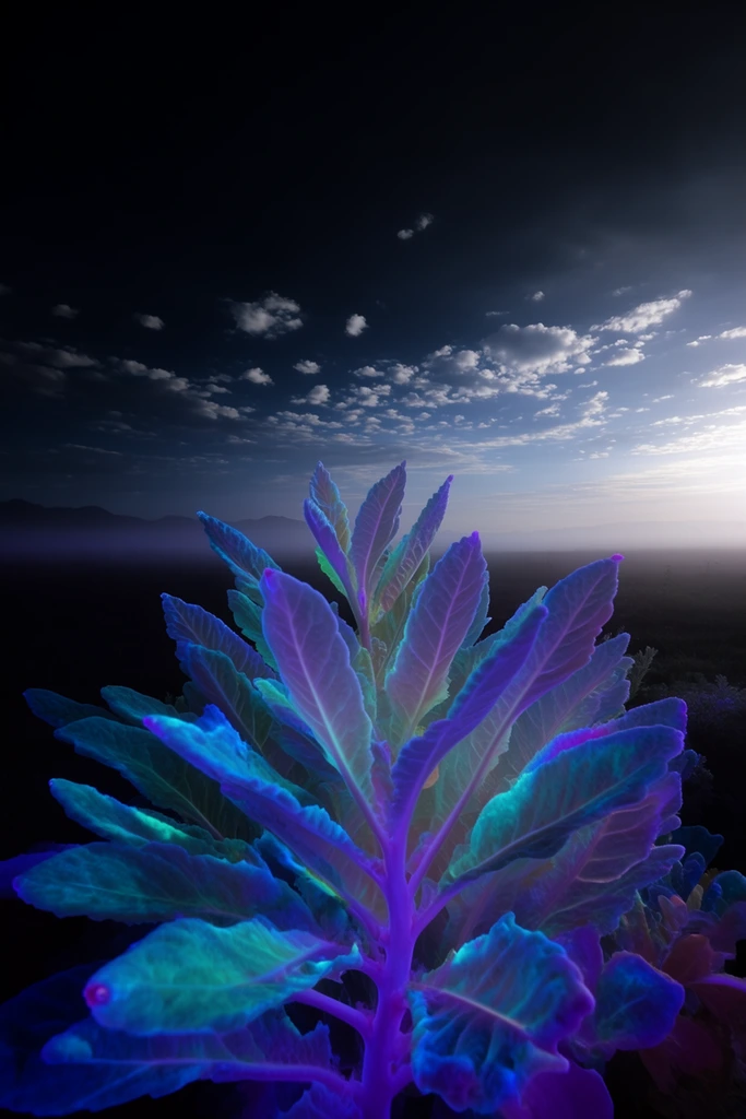 Luminous Nocturnal Botany style AI image example 2
