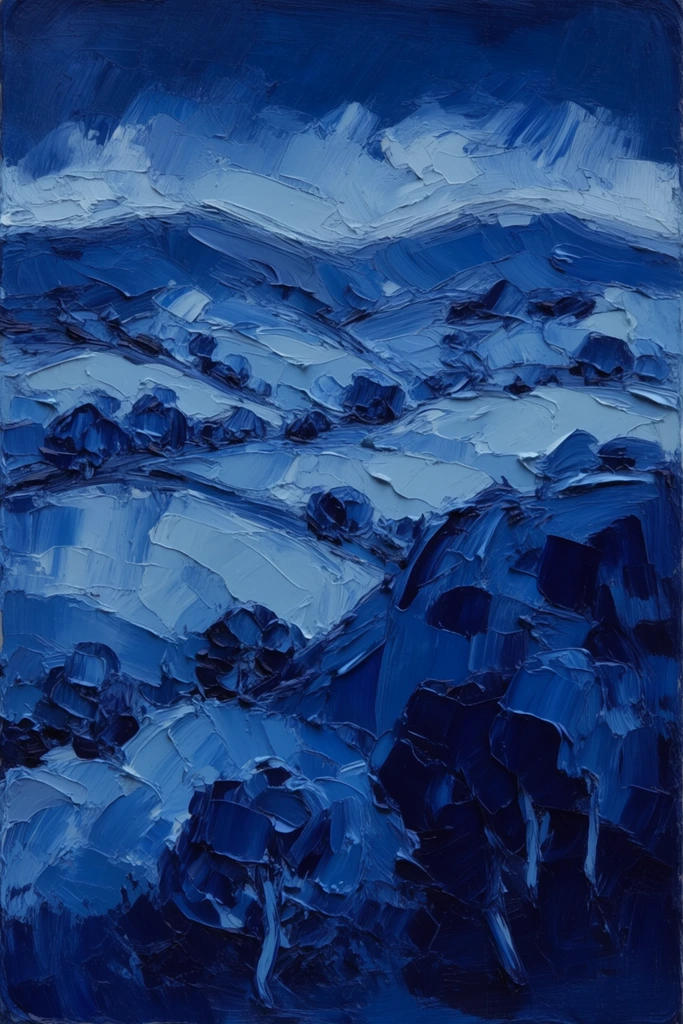 Textured Cobalt Expressionism style AI image example 2