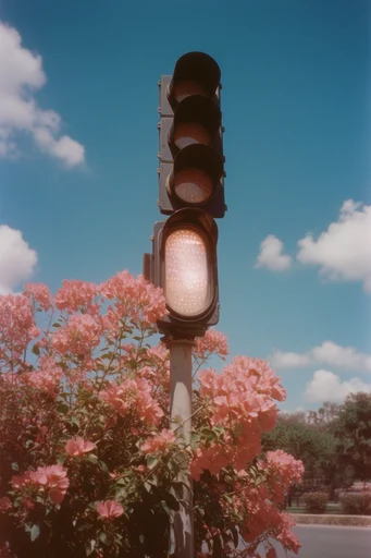 Retro Surrealist Bloom style reference image — saturated technicolor palette