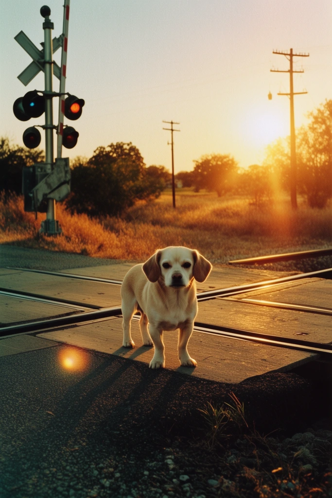 Amber Nostalgic Transit style AI image example 3