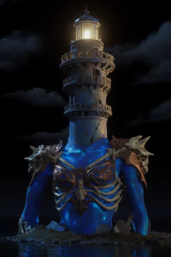 Bioluminescent Abyssal Biomech style reference image — abyssal atmosphere