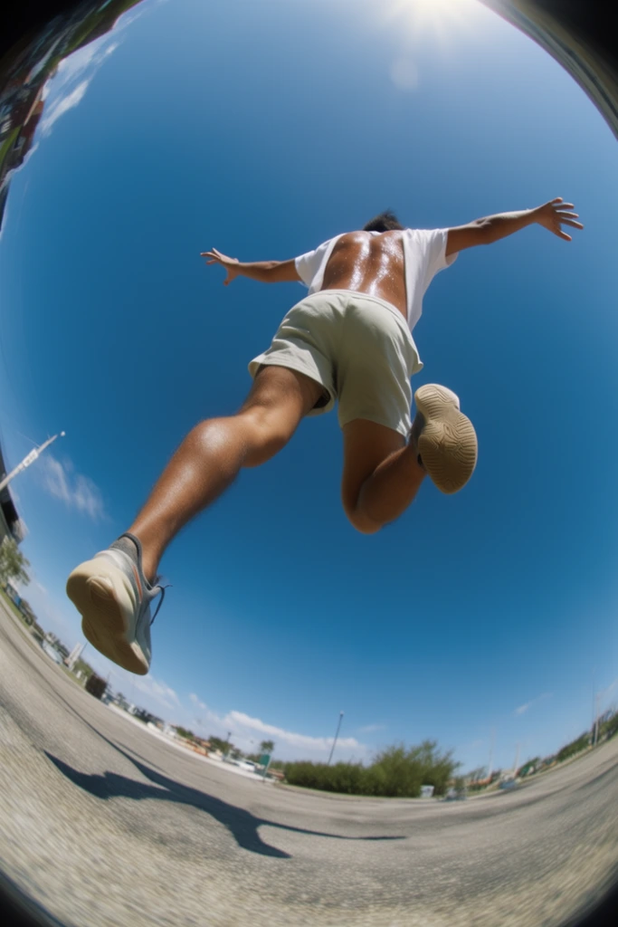 Dynamic Fisheye Urbanism style AI image example 1