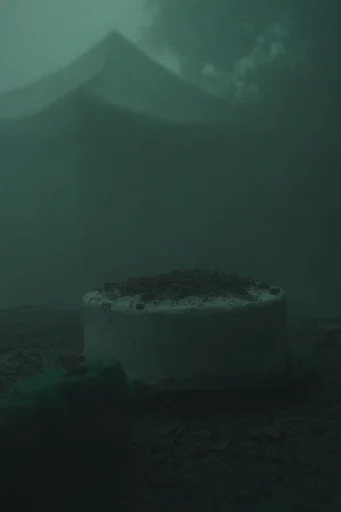 Ethereal Verdant Solitude style reference image — overcast moody sky
