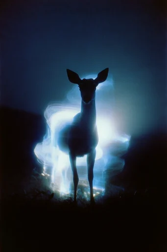 Luminescent Nocturnal Etherealism style reference image — high-contrast silhouette