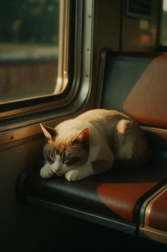 Amber Transit Nostalgia style reference image — introspective mood