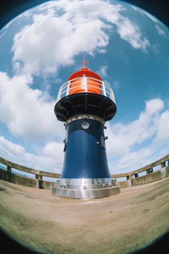 Dynamic Fisheye Perspective style reference image — high-contrast sunlight