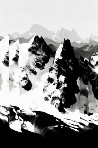 Experimental Noir Monochromes style reference image — high-contrast monochrome
