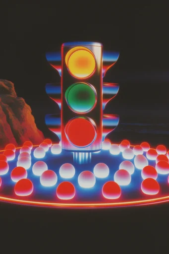 Prismatic Retro-Futurist Airbrush style reference image — chromatic aberration