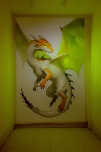 Monochromatic Liminal Fluorescents style reference image — fluorescent lighting