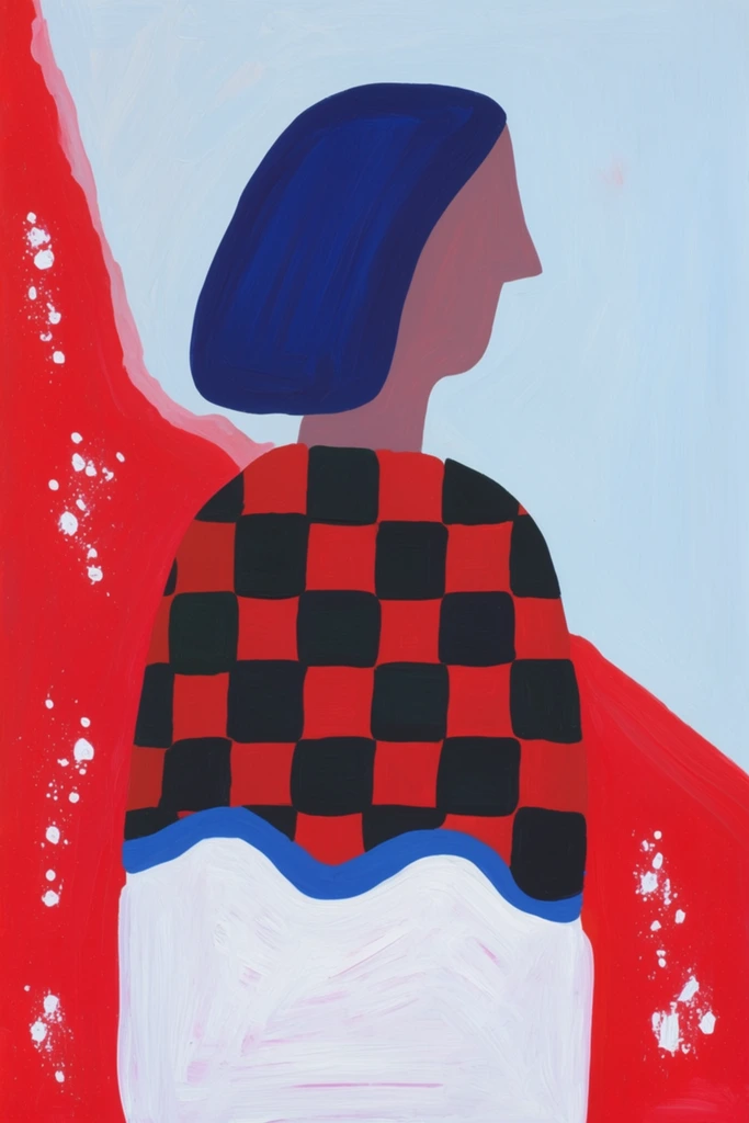 Textured Naive Modernism style AI image example 1
