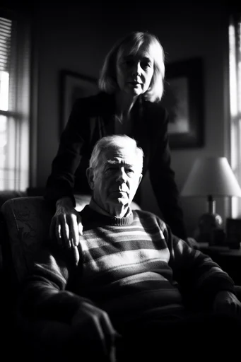 Cinematic Chiaroscuro Noir style AI image example 4