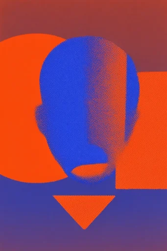 Graphic Halftone Synthesis moodboard — generate AI images in this style