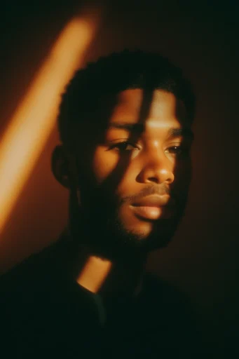 Cinematic Golden Chiaroscuro style reference image — warm amber tones
