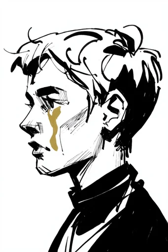 High-Contrast Ink Expressionism style reference image — chiaroscuro shading