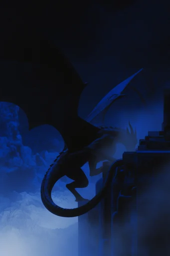 Monolithic Cobalt Liminality style reference image — atmospheric misty liminality