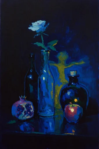 Nocturnal Impasto Expressionism style reference image — nocturnal atmospheric lighting