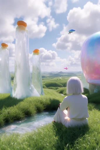 Ethereal Solarpunk Pastoral style reference image — ethereal surrealism