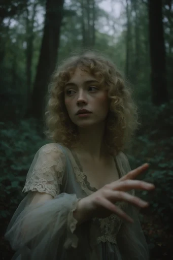 Ethereal Melancholic Dreamscape style reference image — desaturated cinematic color grading