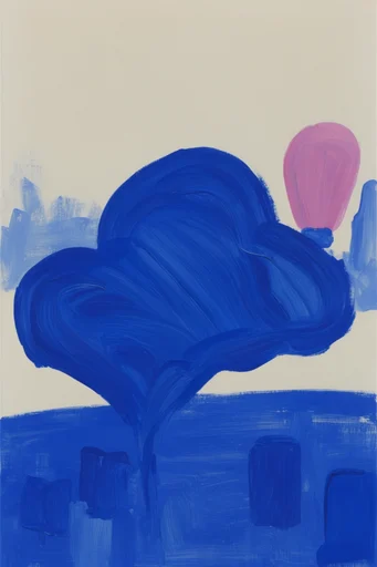 Textured Fauvist Minimalism style reference image — naive art style