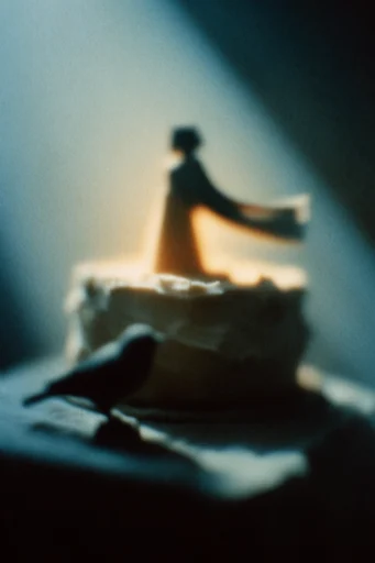 Cinematic Liminal Haze style reference image — shimmering bokeh