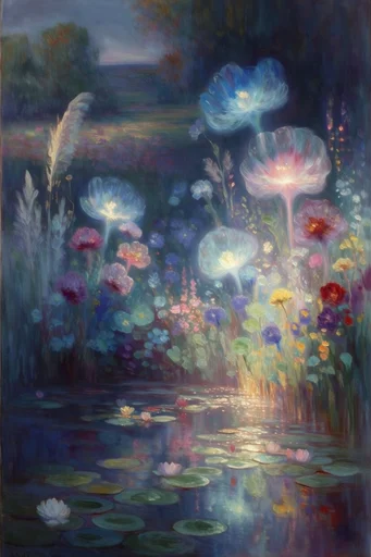 Luminous Nocturnal Impressionism style reference image — dreamy impressionism