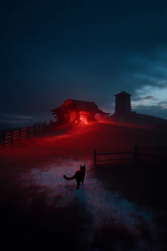 Nocturnal Liminal Chroma style reference image — atmospheric fog