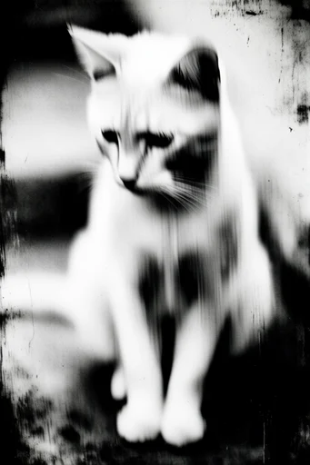 Spectral Motion Noir style reference image — distressed film texture