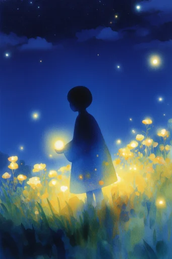 Luminous Nocturnal Dreamscape style reference image — soft-focus surrealism
