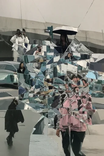 Fragmented Tactile Realism style reference image — tactile paper collage