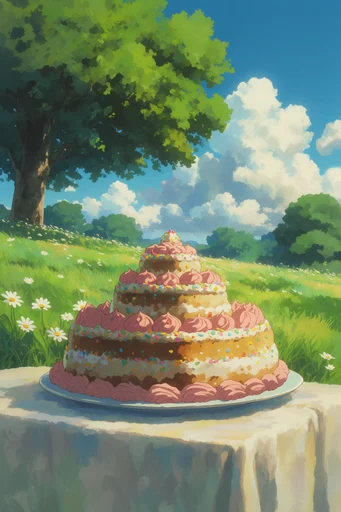 Luminous Anime Pastoralism style reference image — vibrant color palette