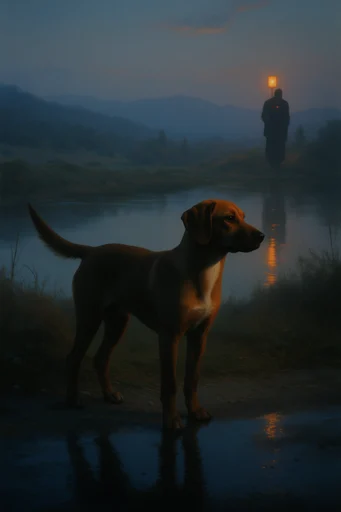 Cinematic Nocturnal Chiaroscuro style reference image — mysterious silhouette