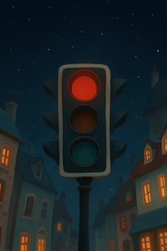 Whimsical Nocturnal Folklore style reference image — nocturnal cozy town