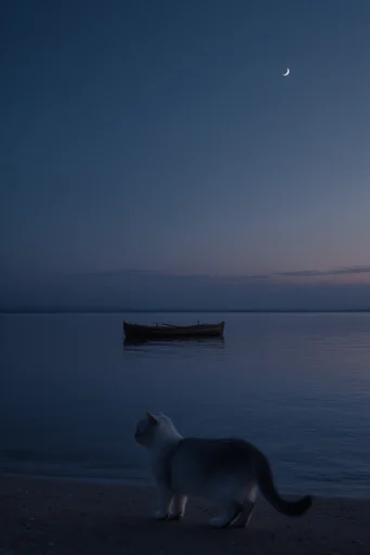 Infinite Nocturnal Solitude style reference image — cosmic quietude