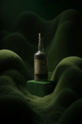Velvety Verdant Surrealism style reference image — undulating organic landscape