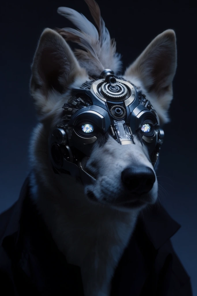Icy Cybernetic Noir style AI image example 3