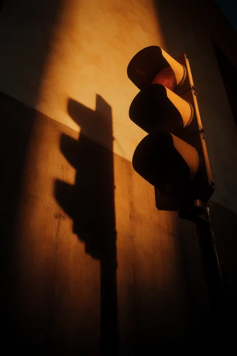 Amber Chiaroscuro Minimalism style reference image — golden hour glow