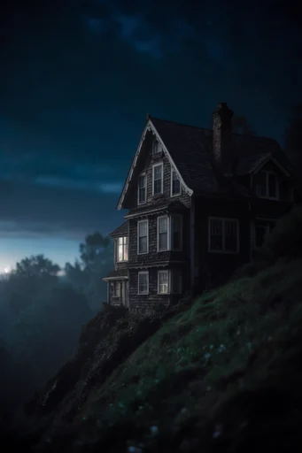 Moody Nocturnal Elegance style reference image — intense focal point