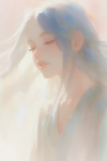 Luminous Ethereal Pastel style reference image — delicate painterly brushwork
