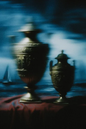 Spectral Blue Liminality style reference image — monochromatic cobalt palette