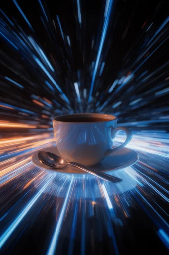 Kinetic Luminous Flux style reference image — light trails