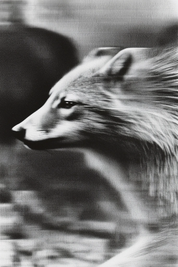 Analog Glitch Noir style AI image example 3