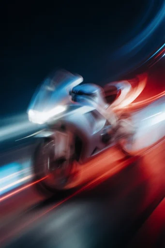 Nocturnal Kinetic Blur style reference image — nocturnal blue palette