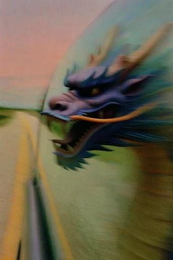 Kinetic Cinematic Nostalgia style reference image — painterly streaks